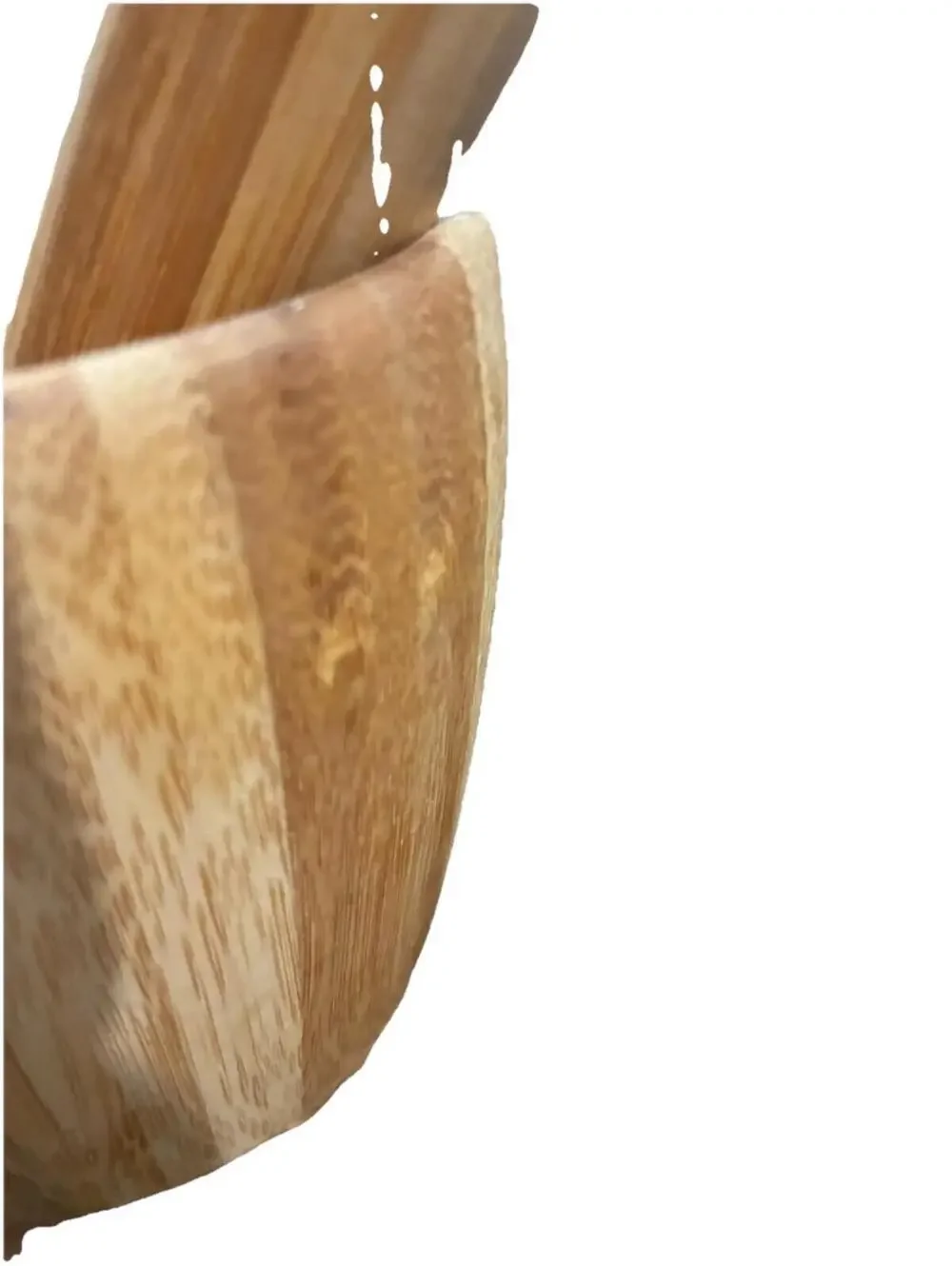 Vintage Bamboo Wood Mortar and Pestle Set